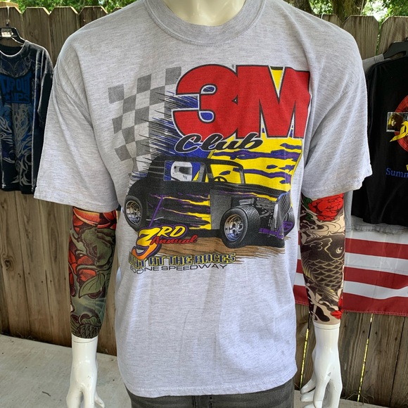 Vintage 90s-00s 3M 3rd Annual Night at the Race Boone Speedway T-shirt Size XL - Picture 1 of 6